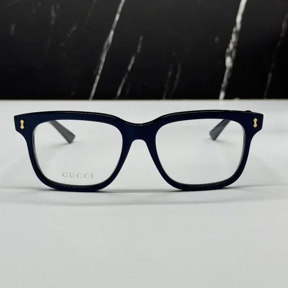 NEW GUCCI GG1265O 005 BLUE MEN EYEGLASSES GUCCI